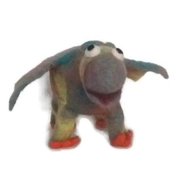 NEW ~ Felt Dinosaur Handmade in Nepal 34cm x 10cm and 110grams. - Picture 9 of 11